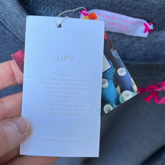 Santa Monica Threads Create Your Happy Chainstitch Embroidery Sweatshirt Sz M - Picture 6 of 13